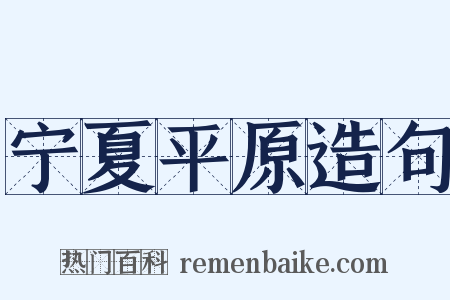 宁夏平原造句是什么意思的图片